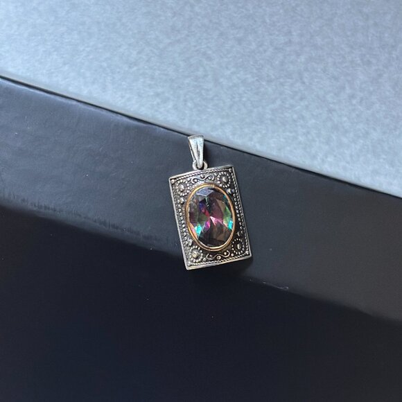 Ornate Antique Pendant Sterling Silver .925 - Picture 3 of 3